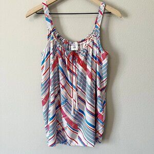 NWOT All Aboard Nautical Tassel Tank In-Line Print Size Medium